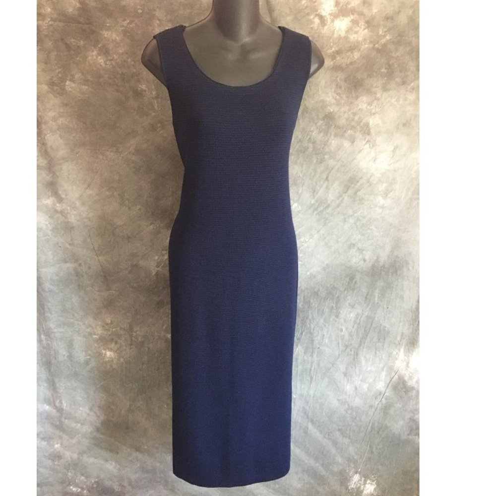 st john knit blue dress 6